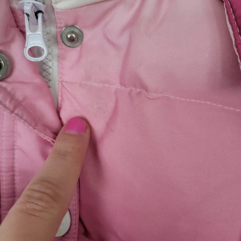 Roper Little Girls Small 6-6X Ombre Pink Vest Quilted Puffer Down Feather Warm